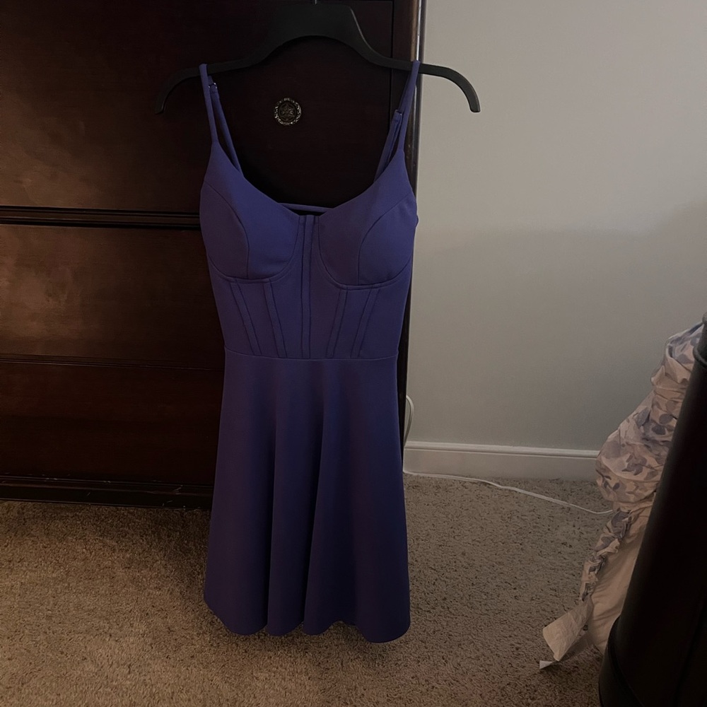 Elegant Blue Mini Dress